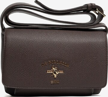 Sac bandoulière U.S. POLO ASSN. en marron : devant
