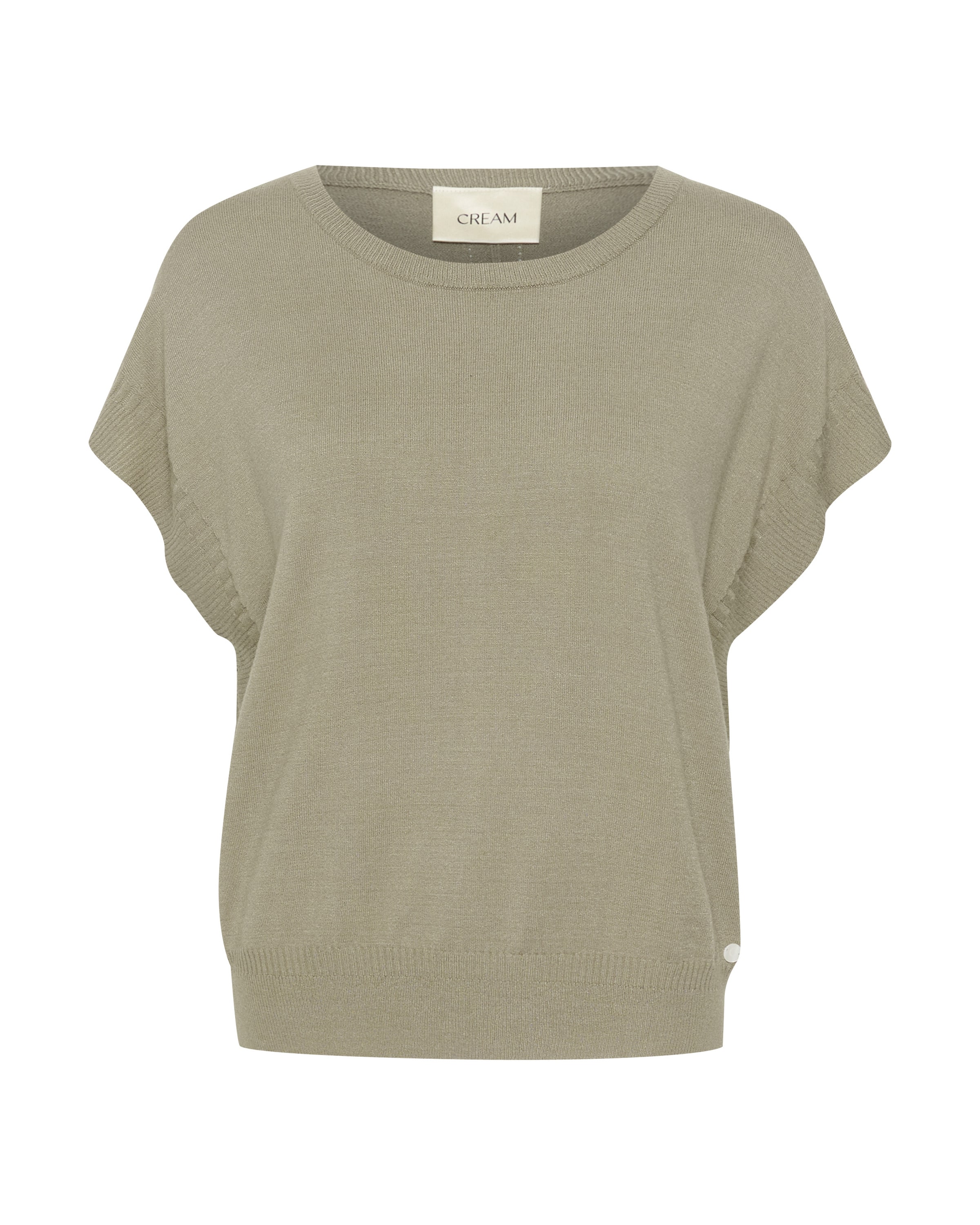 zaļš Cream Džemperis 'Dela': no priekšpuses