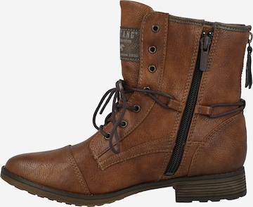 MUSTANG Lace-Up Ankle Boots in Brown