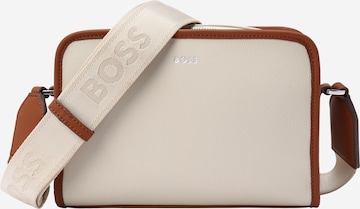 BOSS Black - Mala de ombro 'Sandy' em branco: frente