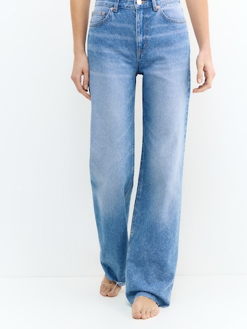 Pull&Bear Wide Leg Farkut värissä sininen: etupuoli