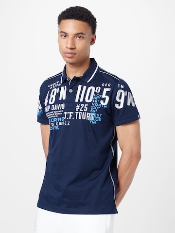 T-Shirt CAMP DAVID en bleu : devant