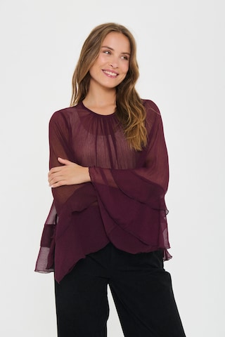 SAINT TROPEZ Blouse 'SZMazelle' in Rood: voorkant