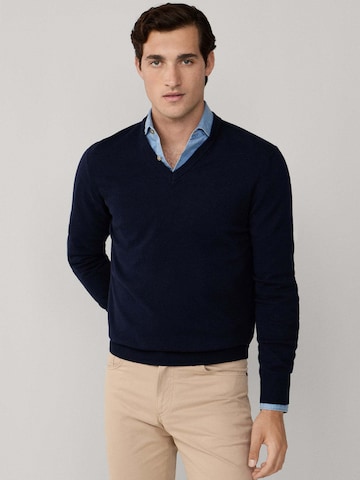 Hackett London Trui in Blauw: voorkant