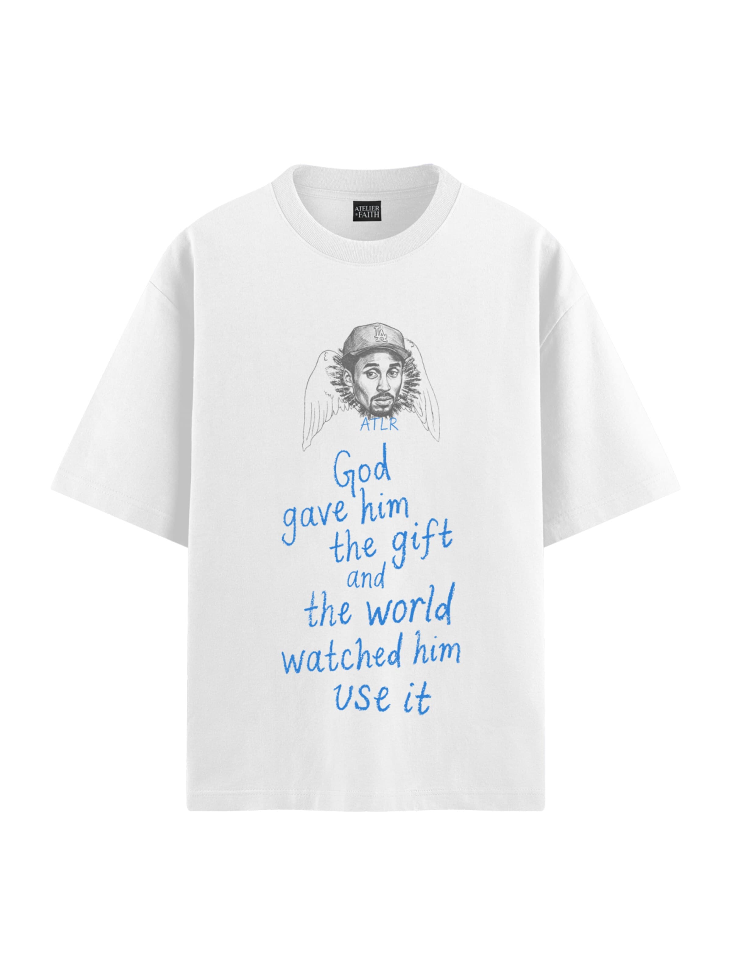 ATELIER OF FAITH Shirt 'KOBE TEE'‌‌ in Weiß: Vorderseite