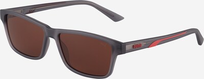 PUMA Sonnenbrille 'MAN INJECTION' in braun / grau / rot, Produktansicht