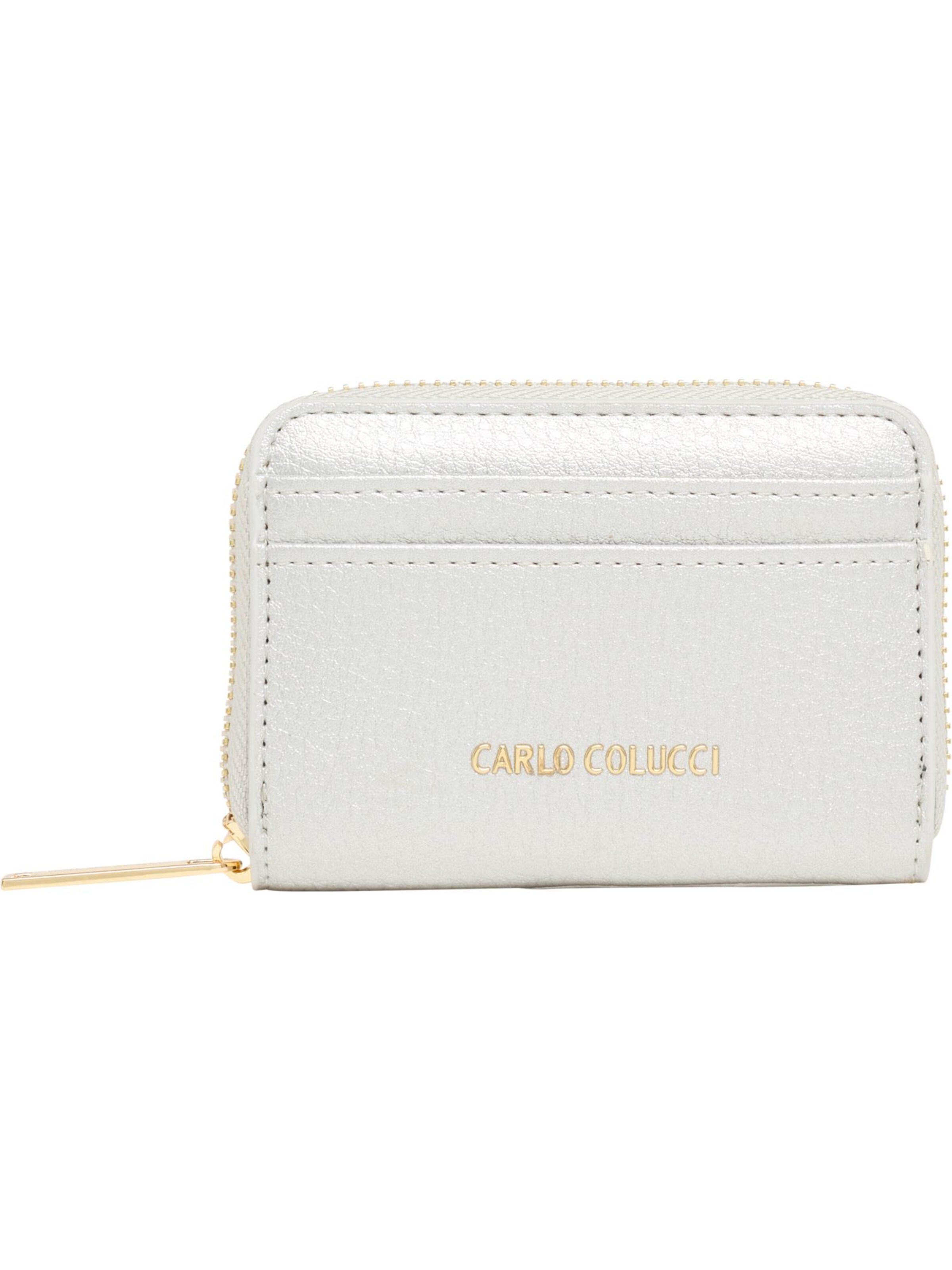 Carlo Colucci Portemonnee 'Delaiti' in Zilver: voorkant