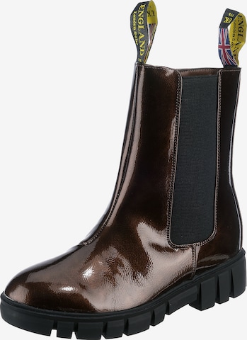 Lynfield Chelsea Boots 'Combat' in Brown: front