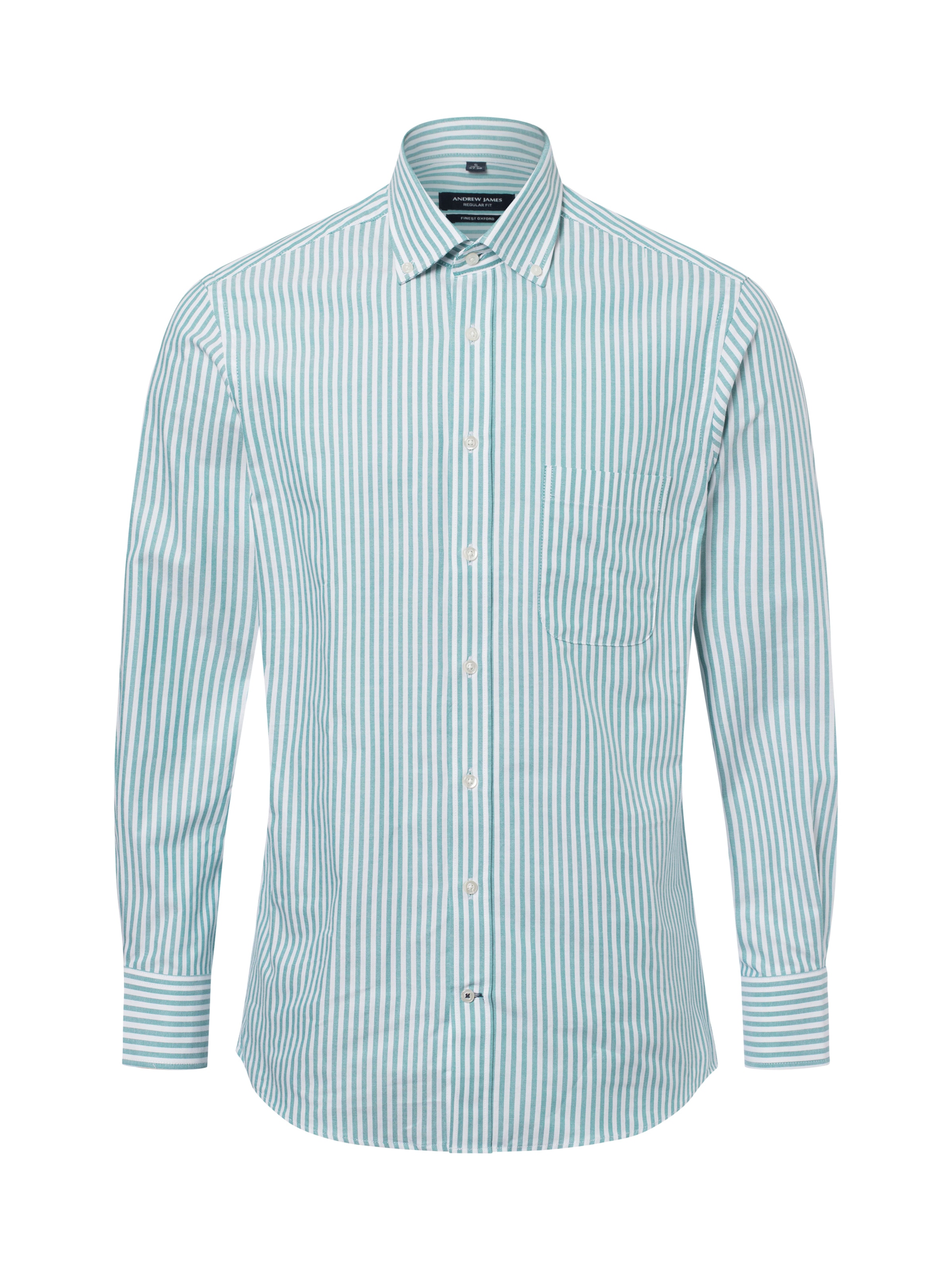 Andrew James Regular Fit Freizeithemd ' ' in Grün: Vorderseite