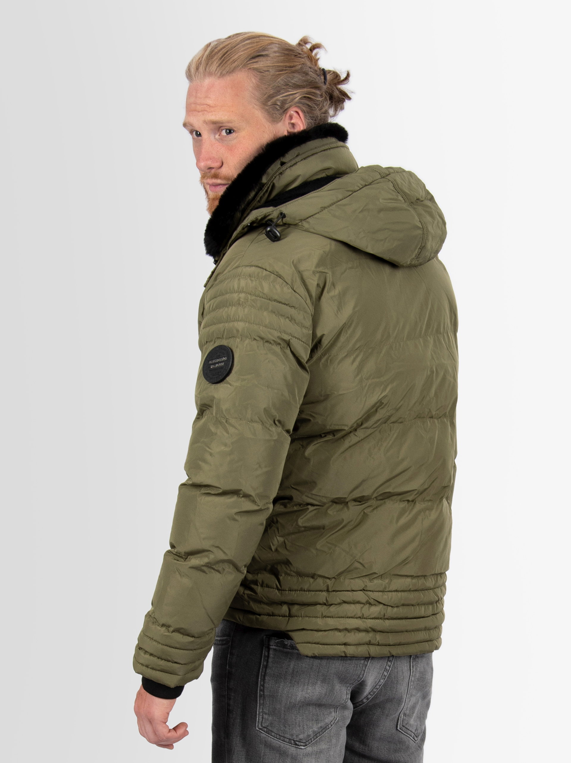 ALESSANDRO SALVARINI Giacca Invernale Uomo AS458 – Trapuntata In Misto Cotone, Cappuccio Rimovibile, Taglie S-3XL