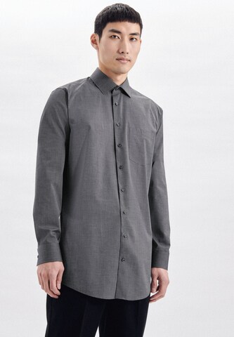 SEIDENSTICKER Regular fit Button Up Shirt in Grey: front