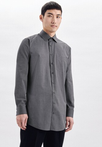 SEIDENSTICKER Regular fit Business Shirt in Grey: front