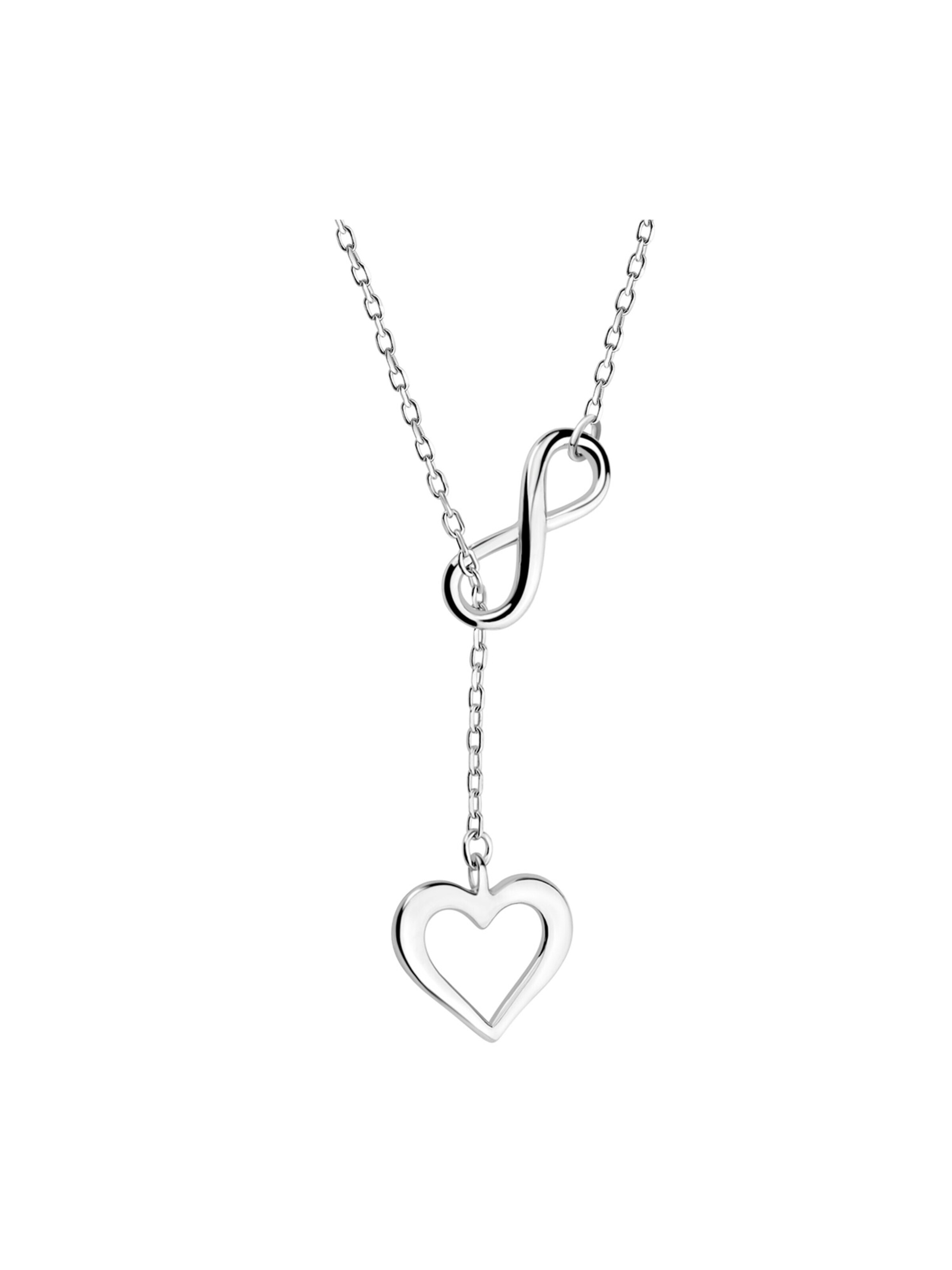 Sofia Milani Necklace 'Heart' in Silver: front