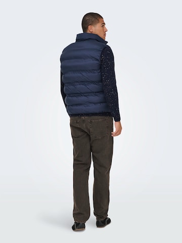 Only & Sons Vest 'ONSUNION' in Blue