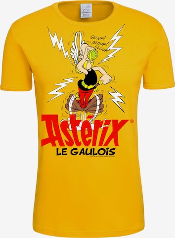 LOGOSHIRT T-Shirt 'Asterix der Gallier' in Gelb: predná strana