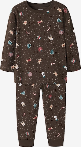 NAME IT - Pijama 'NMNVismas' en marrón: frente