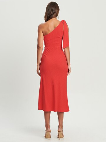 Robe 'POPPY' Tussah en rouge : derrière