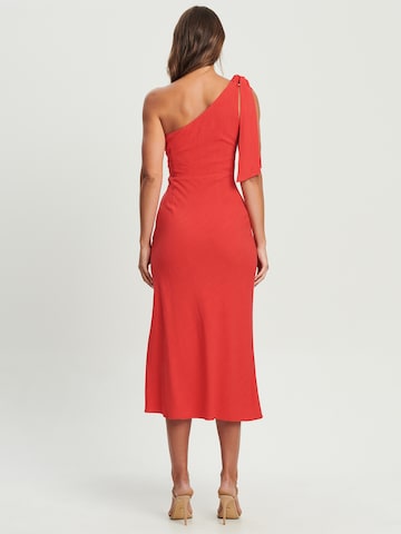 Tussah Dress 'POPPY' in Red: back