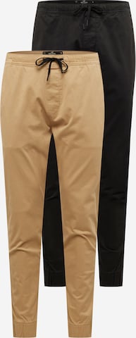 HOLLISTER Tapered Pants in Brown: front