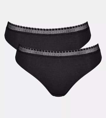 SLOGGI - Cueca 'GO' em preto: frente