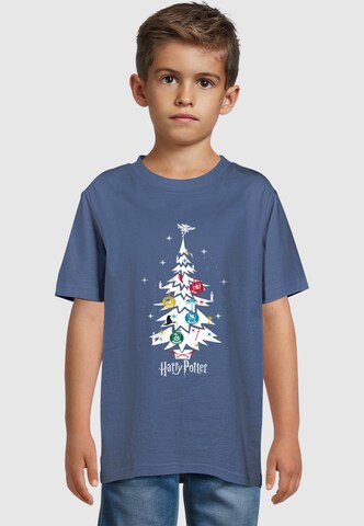 ABSOLUTE CULT T-Shirt 'Harry Potter - Christmas Tree' in Blau: Vorderseite