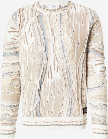 Pull-over Carlo Colucci en beige : devant