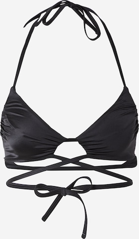 PASSIONATA - Triángulo Top de bikini en negro: frente