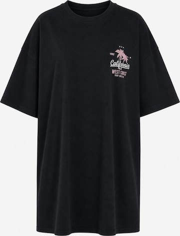 Worldclassca Oversizeshirt 'California' in Schwarz: Vorderseite