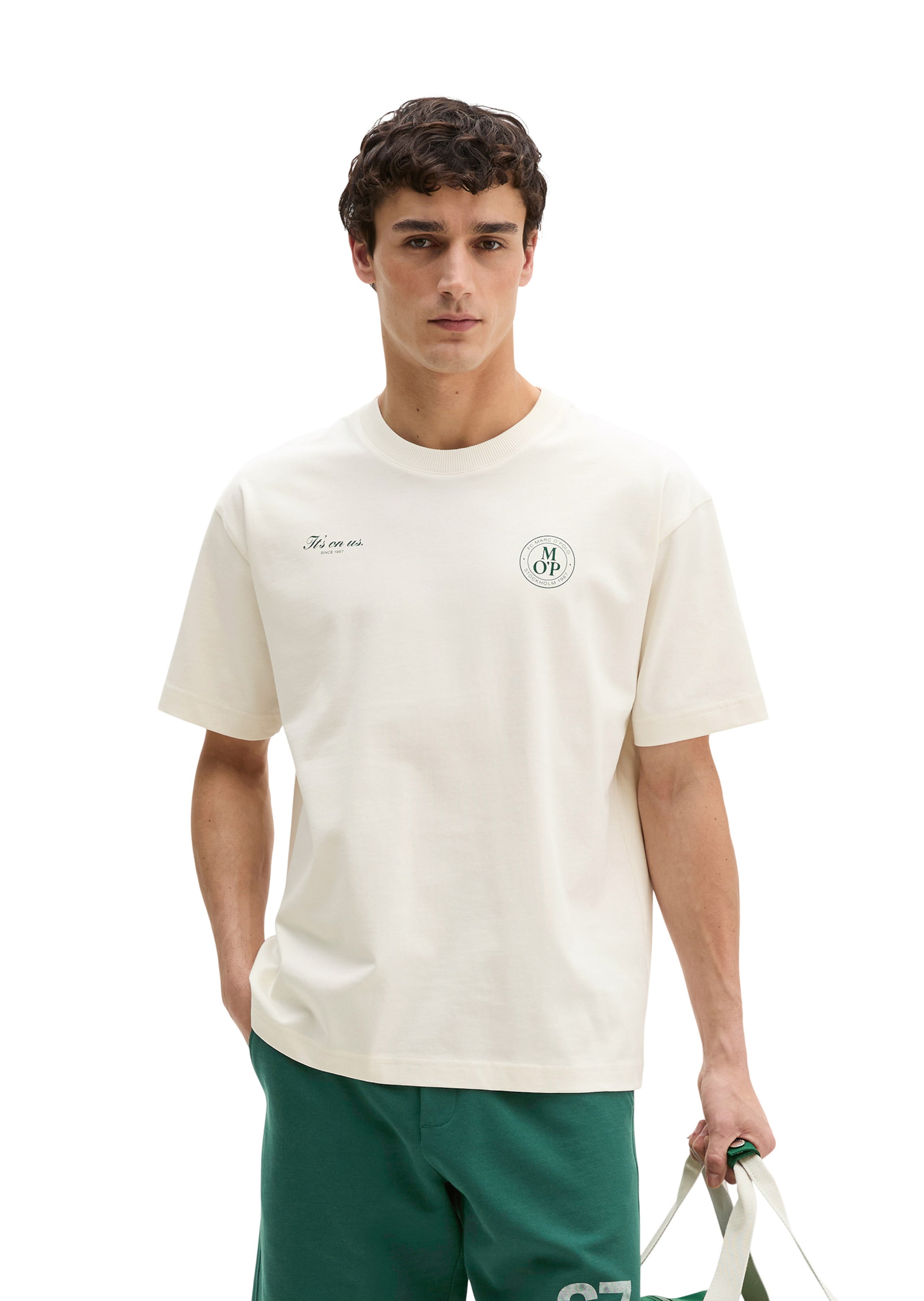 Marc O'Polo Shirt in Beige: front
