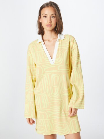 Monki Shirt Dress in Yellow: front