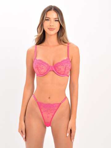 Orchibelle Bralette Underwear Sets in Pink