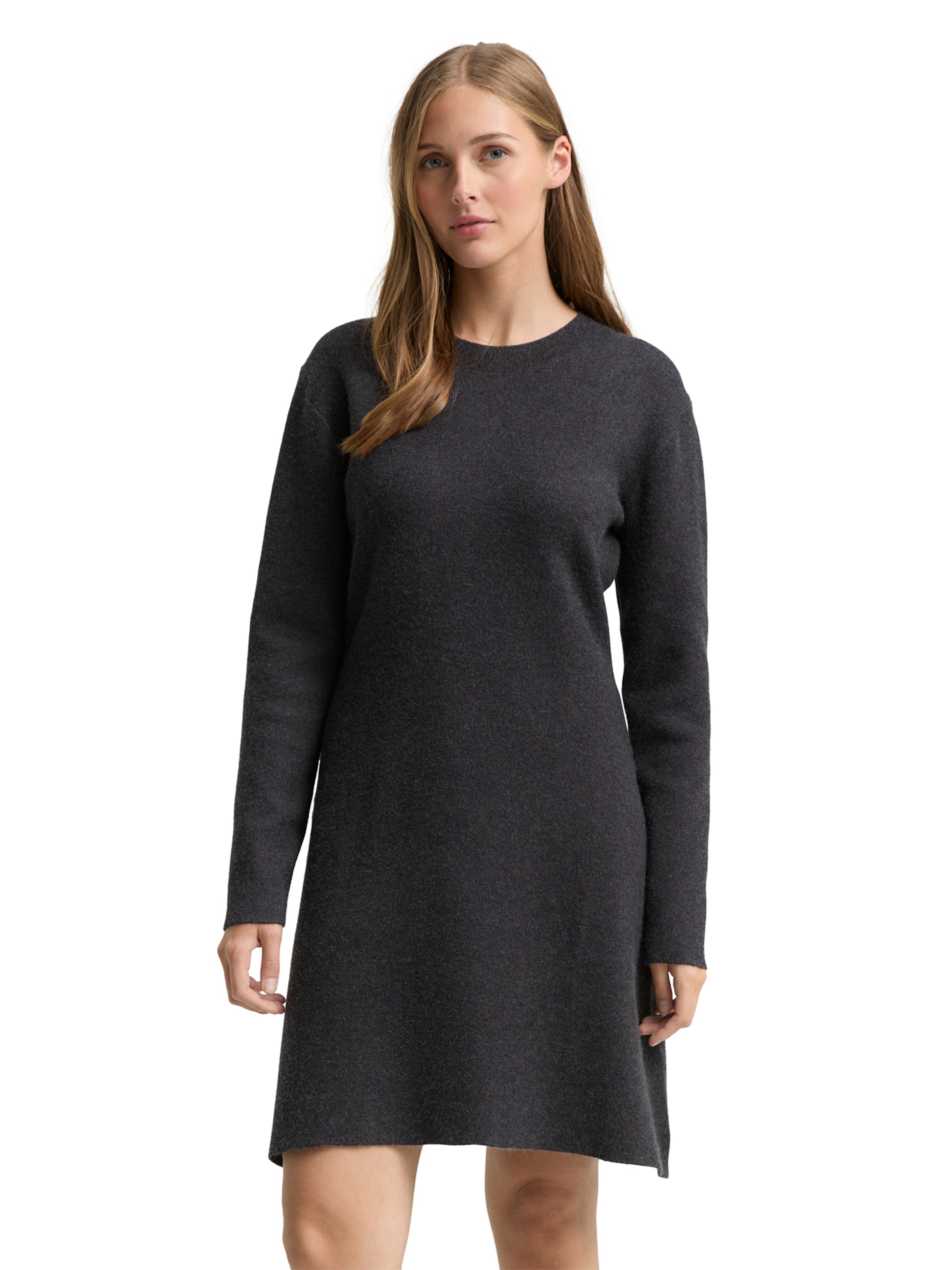 TOM TAILOR DENIM Knit dress in Grey: front