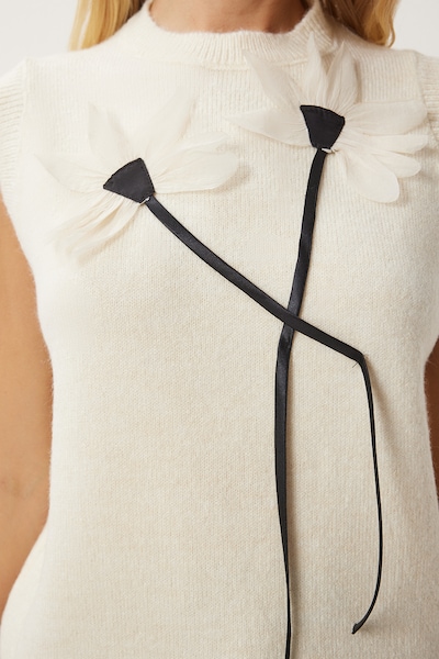 Happiness İstanbul Пуловер в екрю / черно, Преглед на продукта