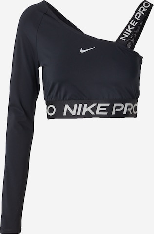 T-shirt fonctionnel 'Pro Shine' NIKE en noir : devant