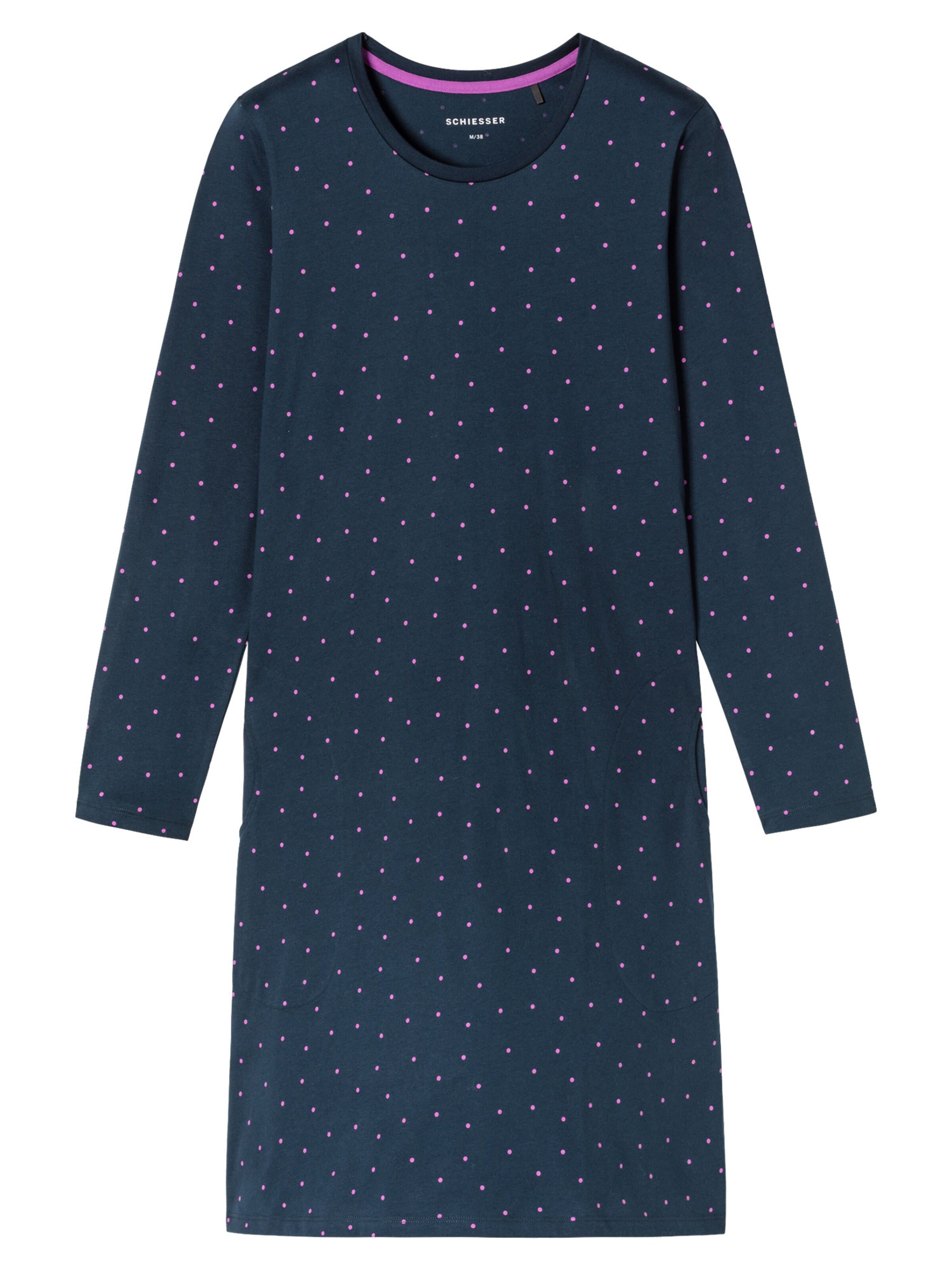 SCHIESSER Nachthemd 'Casual Essentials'‌‌‌ in Blau: Vorderseite