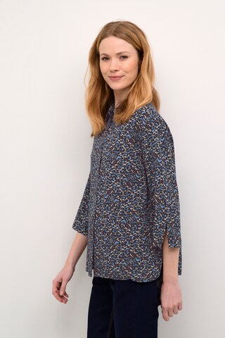 Chemisier 'Tiah' Cream en bleu