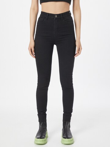 Nasty Gal Skinny Jeans in Black: front