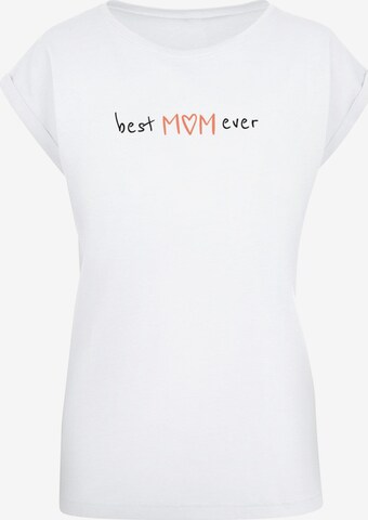 T-shirt 'Mothers Day - Best mom ever' Merchcode en blanc : devant