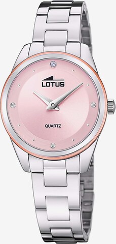 Lotus Analog Watch in Pink: front