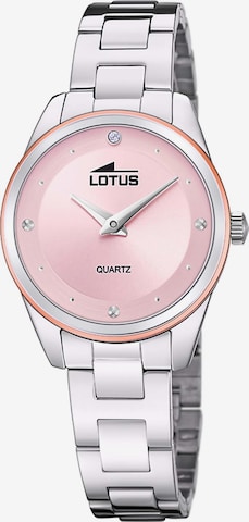 Lotus Analog Watch in Pink: front