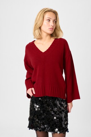 My Essential Wardrobe Trui 'Huxi' in Rood: voorkant