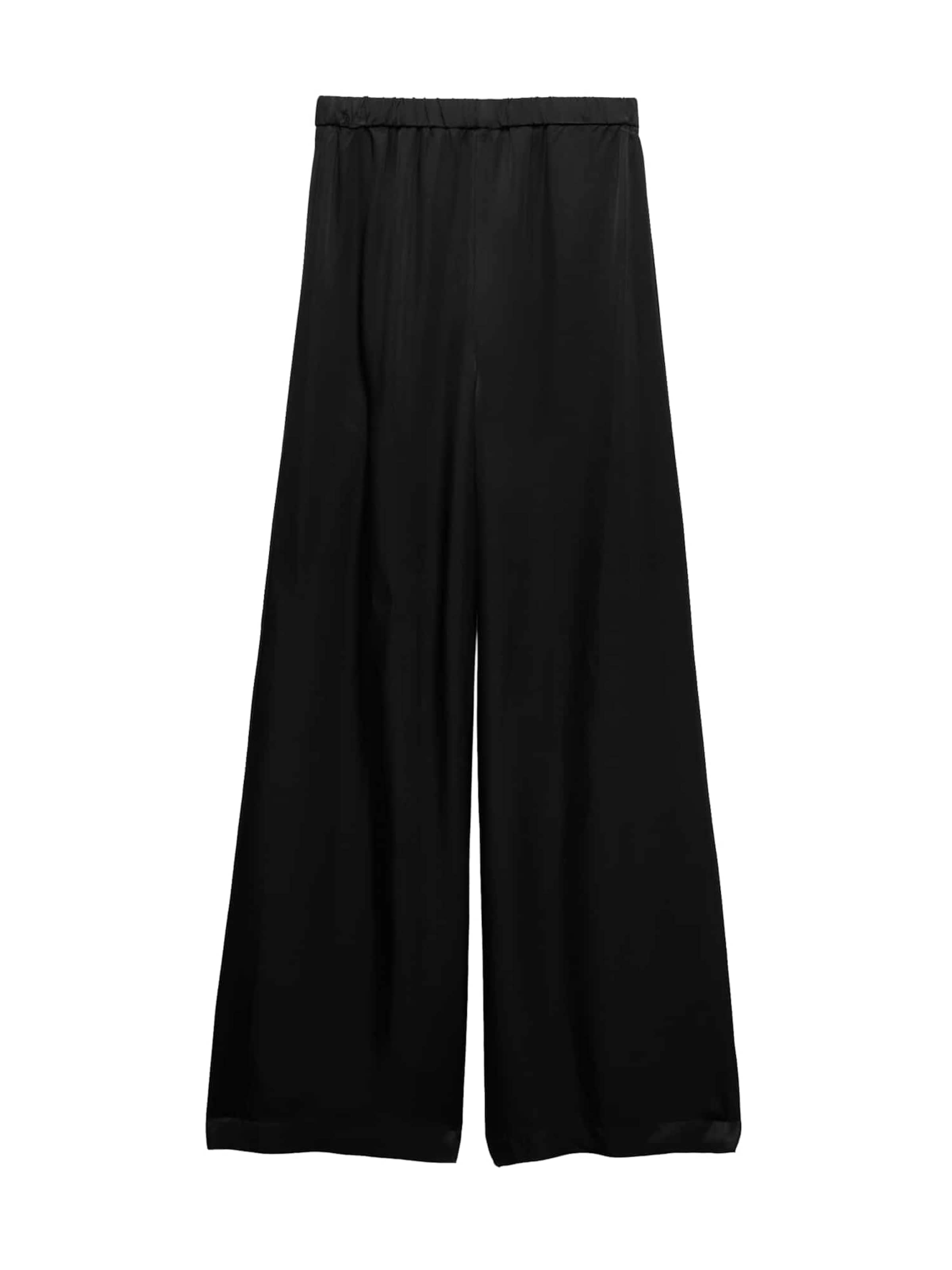 Marks & Spencer Wide leg Trousers in Black: front