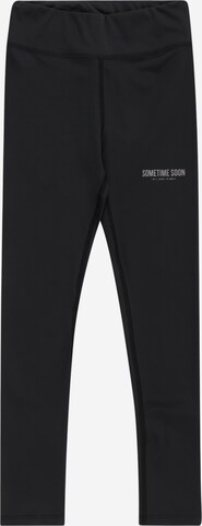 SOMETIME SOON Slim fit Sports trousers in Black: front