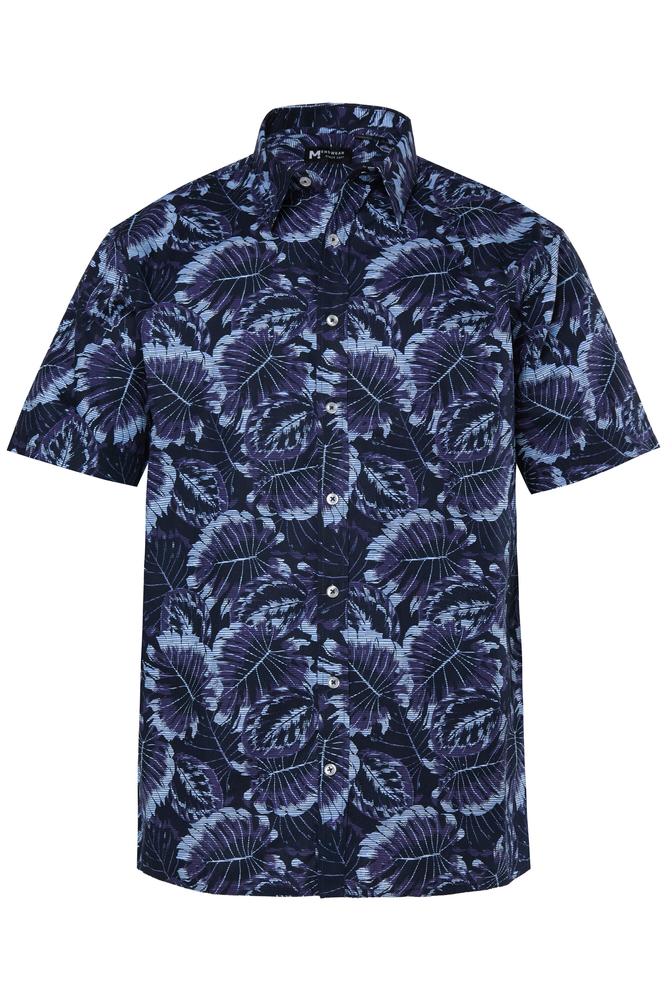 Men Plus Hemd in Blau: Vorderseite