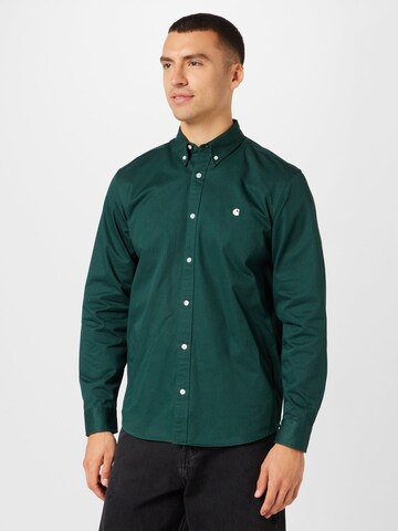 Carhartt WIP Средняя посадка Деловая рубашка 'Madison' в Зеленый: спереди
