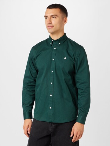Carhartt WIP Regular fit Риза 'Madison' в зелено: отпред