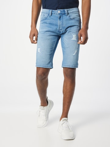 INDICODE JEANS Slimfit Shorts in Blau: predná strana