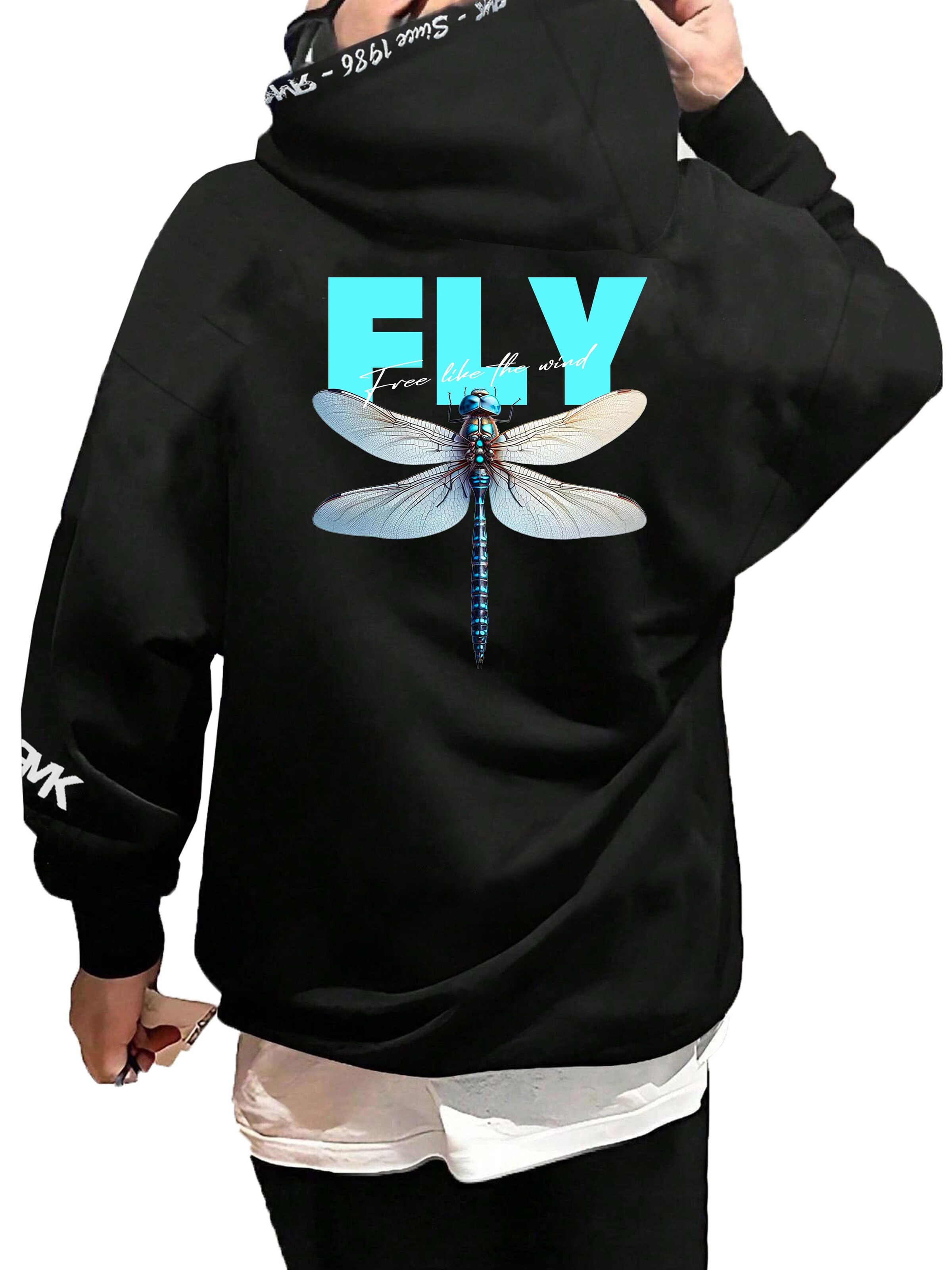 RMK Sweatshirt 'Fly Libelle'‌‌ in Schwarz