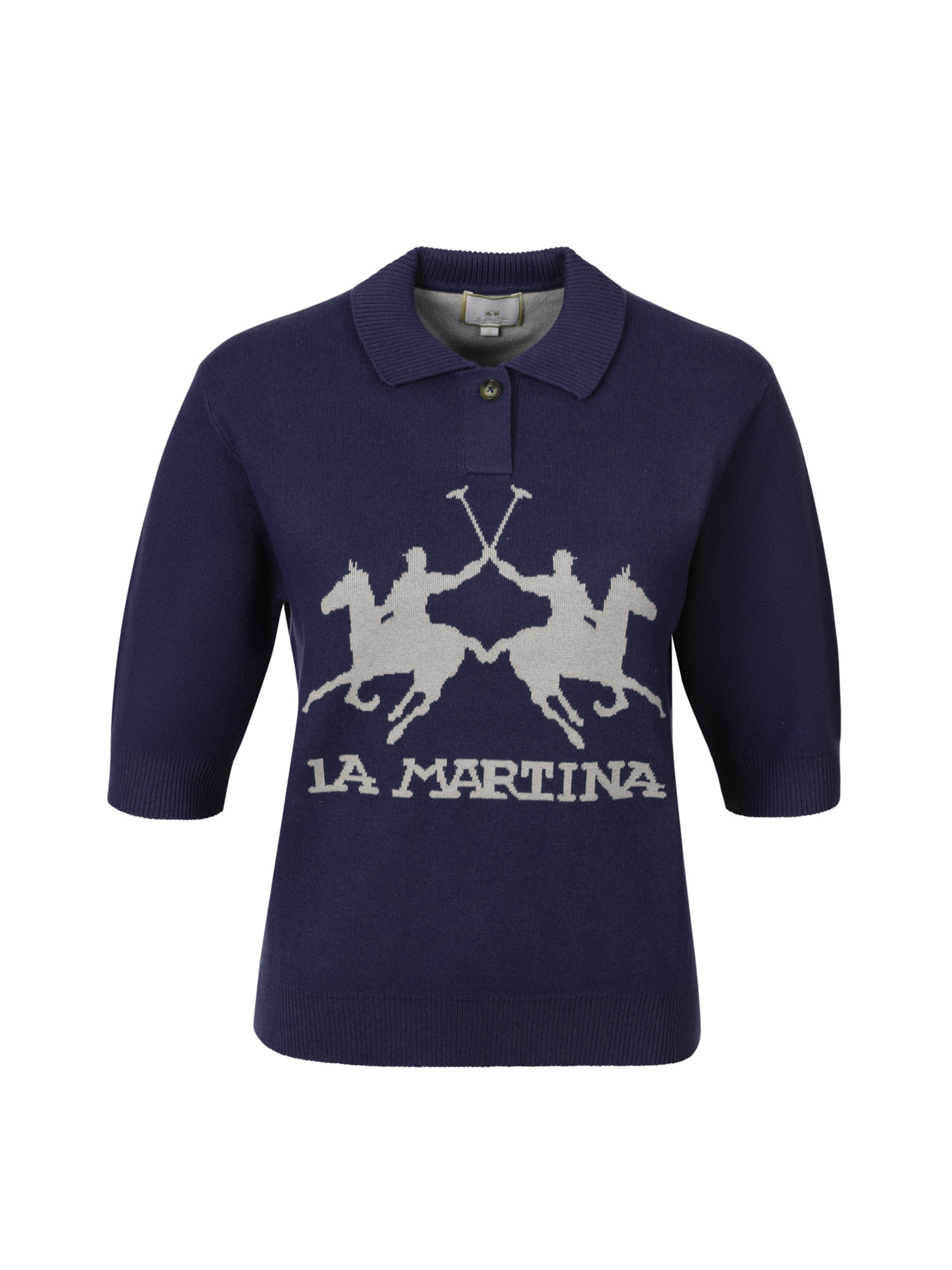 La Martina Poloshirt ' WCS003 ' in Blau: Vorderseite