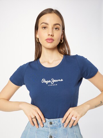 Pepe Jeans Μπλουζάκι 'New Virginia' σε μπλε